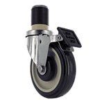 Quality caster wheel with brake for industrial use.