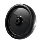 Quality black caster wheel for industrial applications.