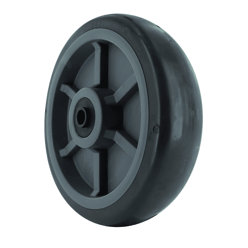 Quality rubber caster wheel for industrial applications.