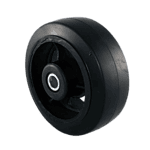Quality black caster wheel for industrial applications.