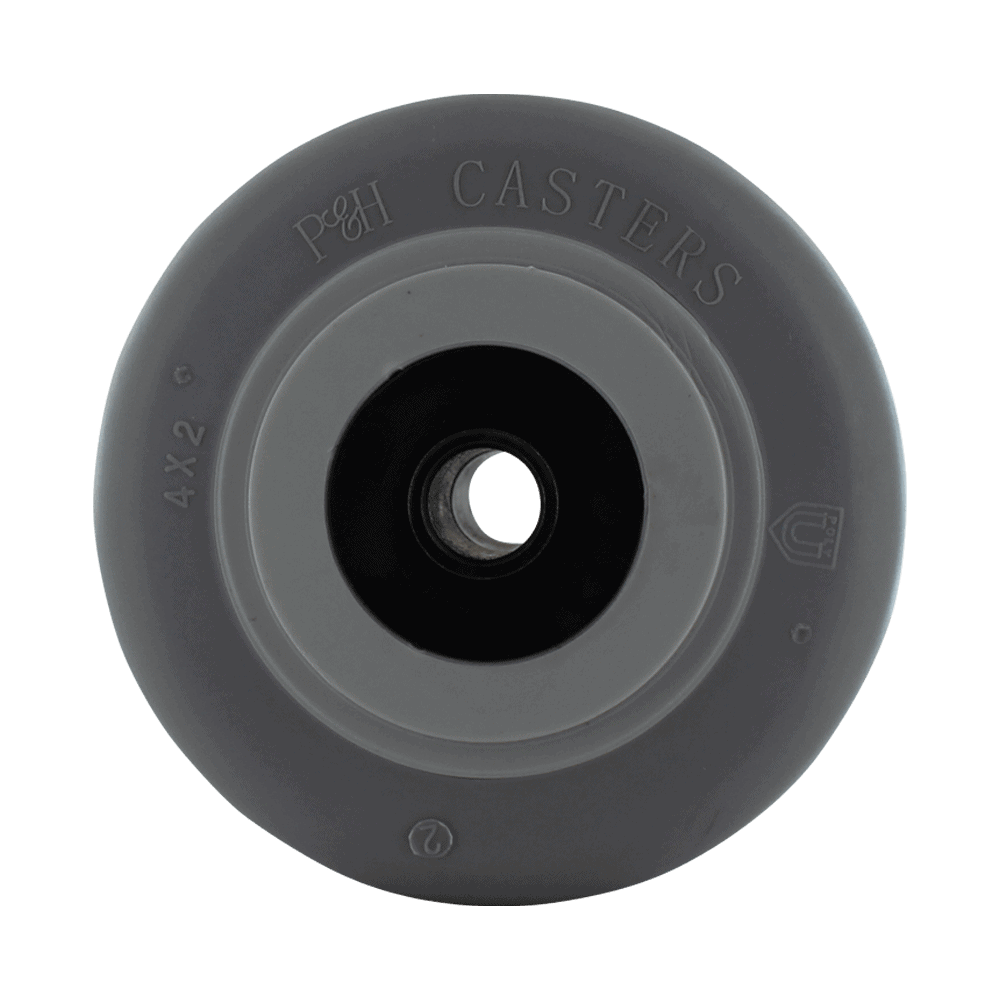 P&H Casters wheel for industrial equipment and furniture. Durable, smooth-rolling caster with high l.