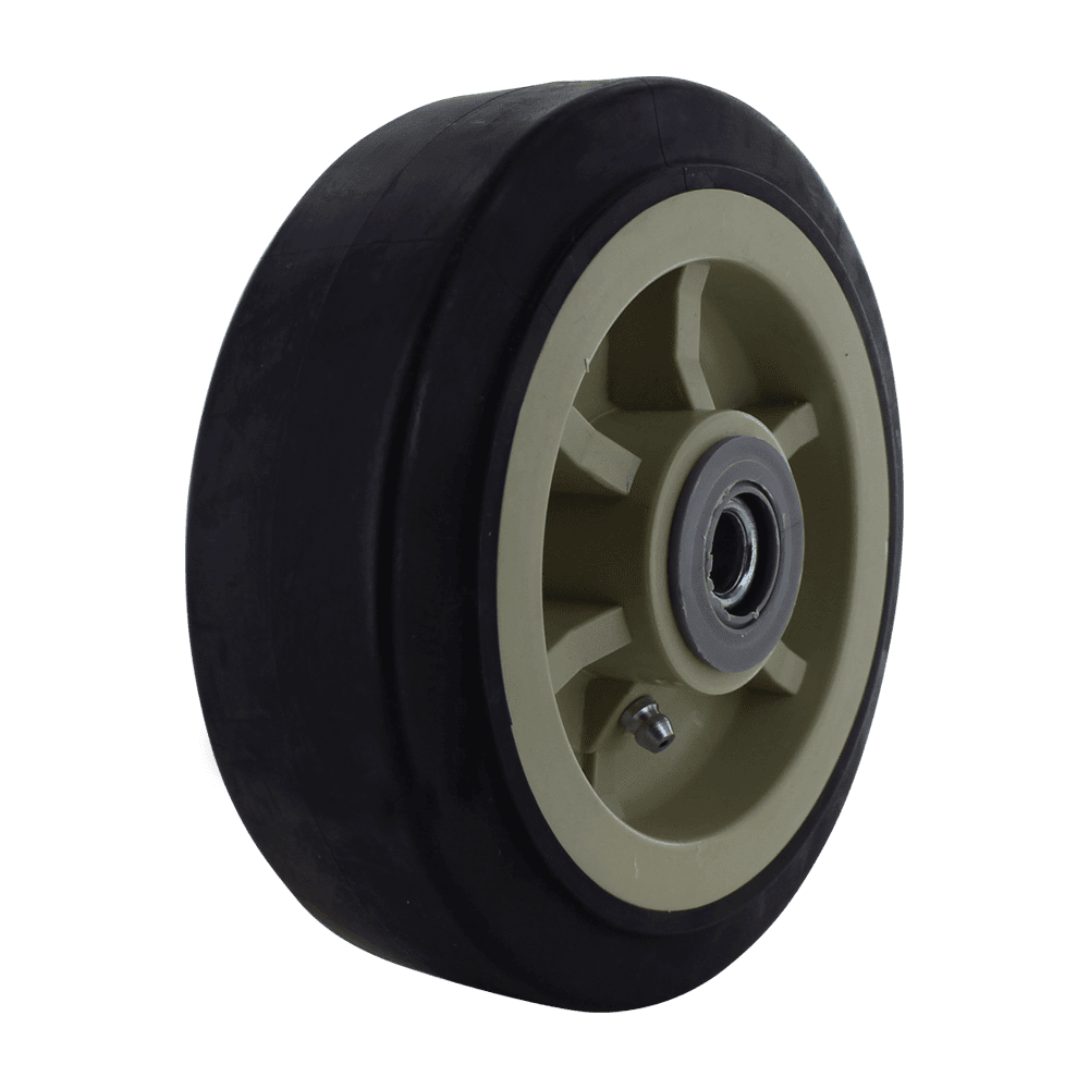 Wheel for industrial carts and equipment.