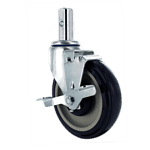 Heavy duty industrial caster wheel with locking mechanism for durable mobility solutions.