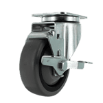 Quality swivel caster wheel with locking mechanism for industrial use.