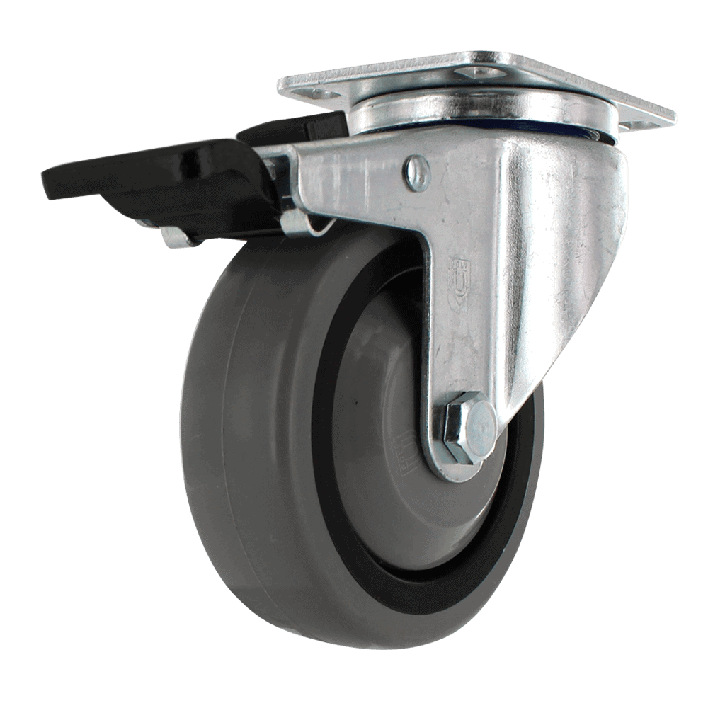 Duty caster wheel for industrial applications.