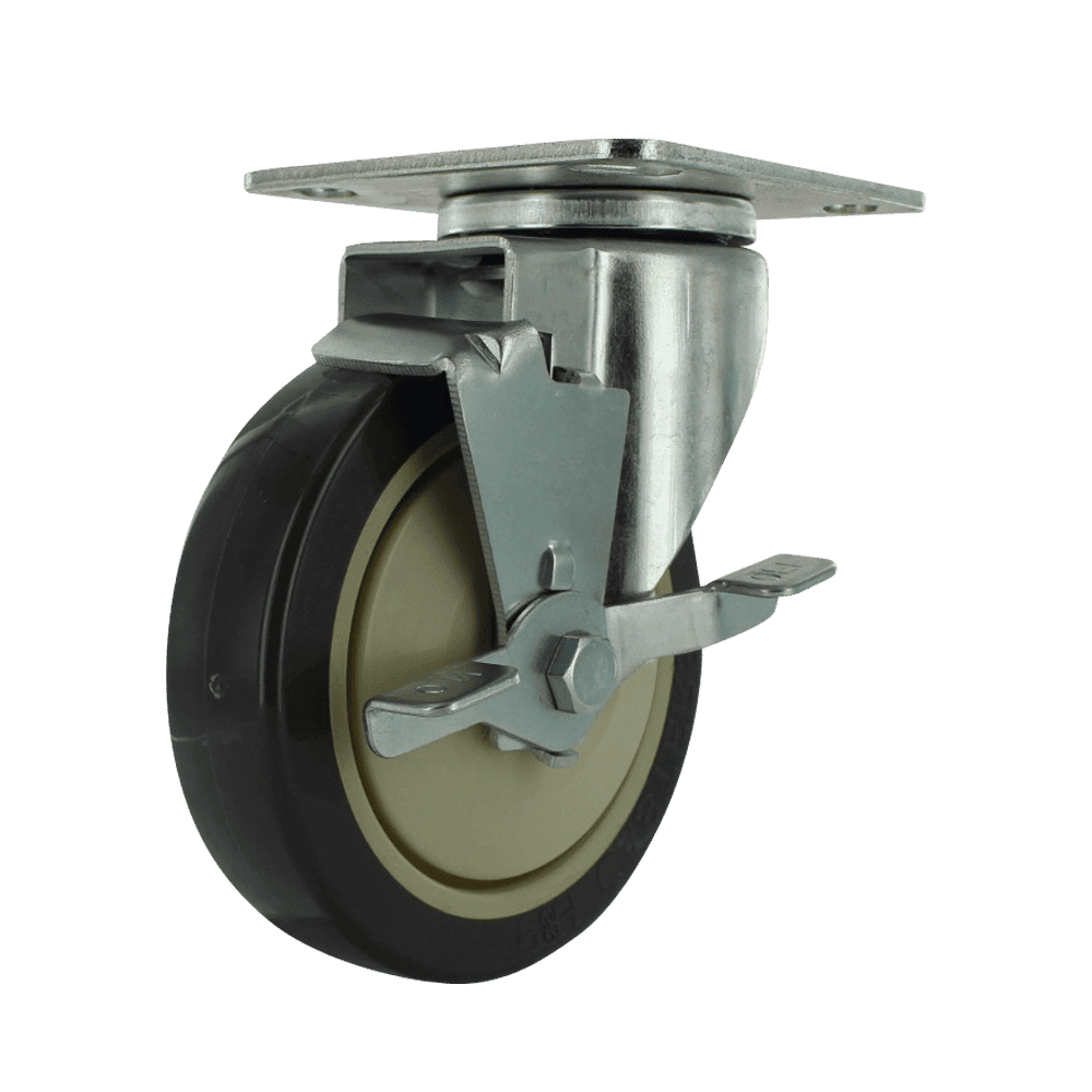 Duty caster wheel for industrial applications.