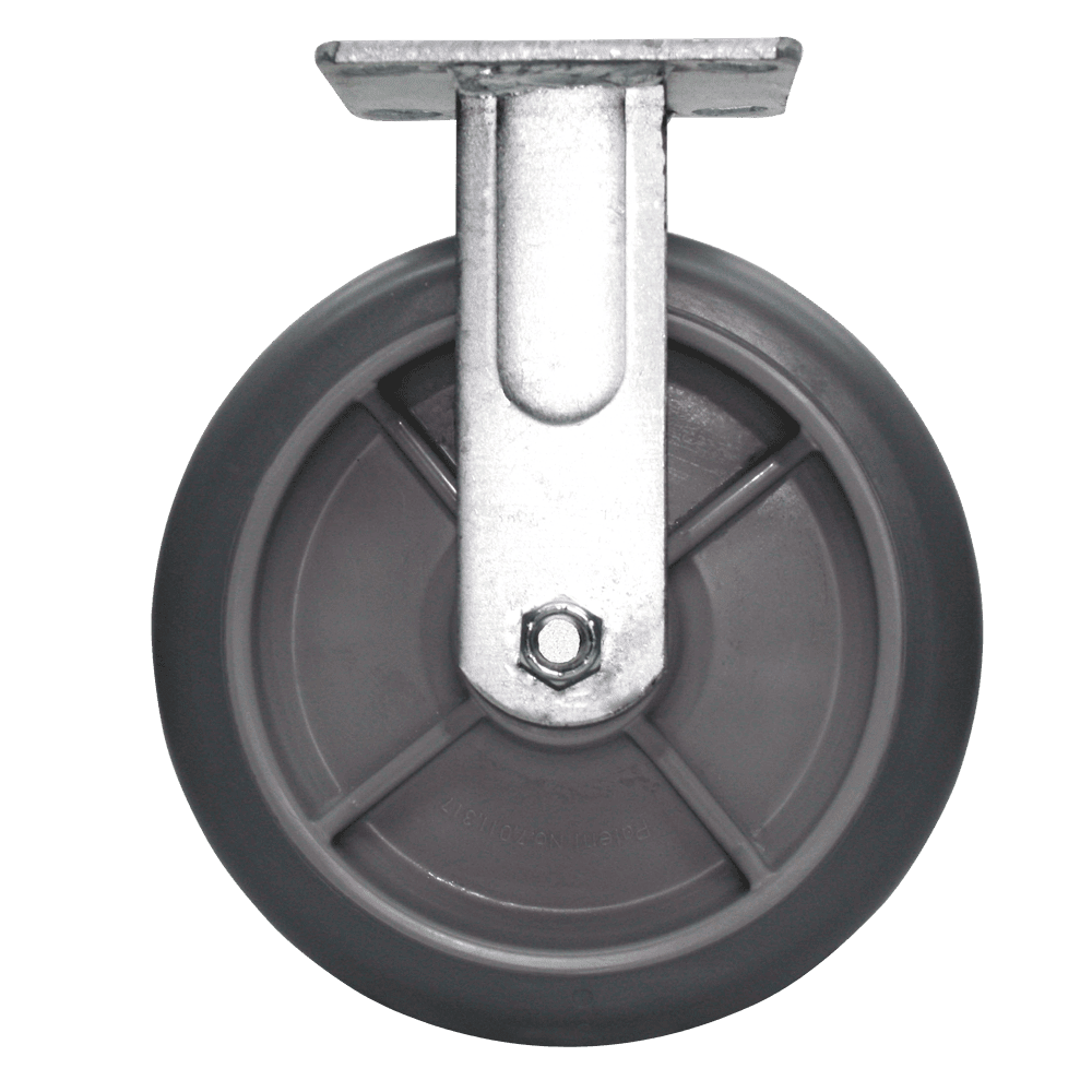 Industrial caster wheel for heavy machinery and carts.