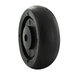 Quality black caster wheel for industrial applications.