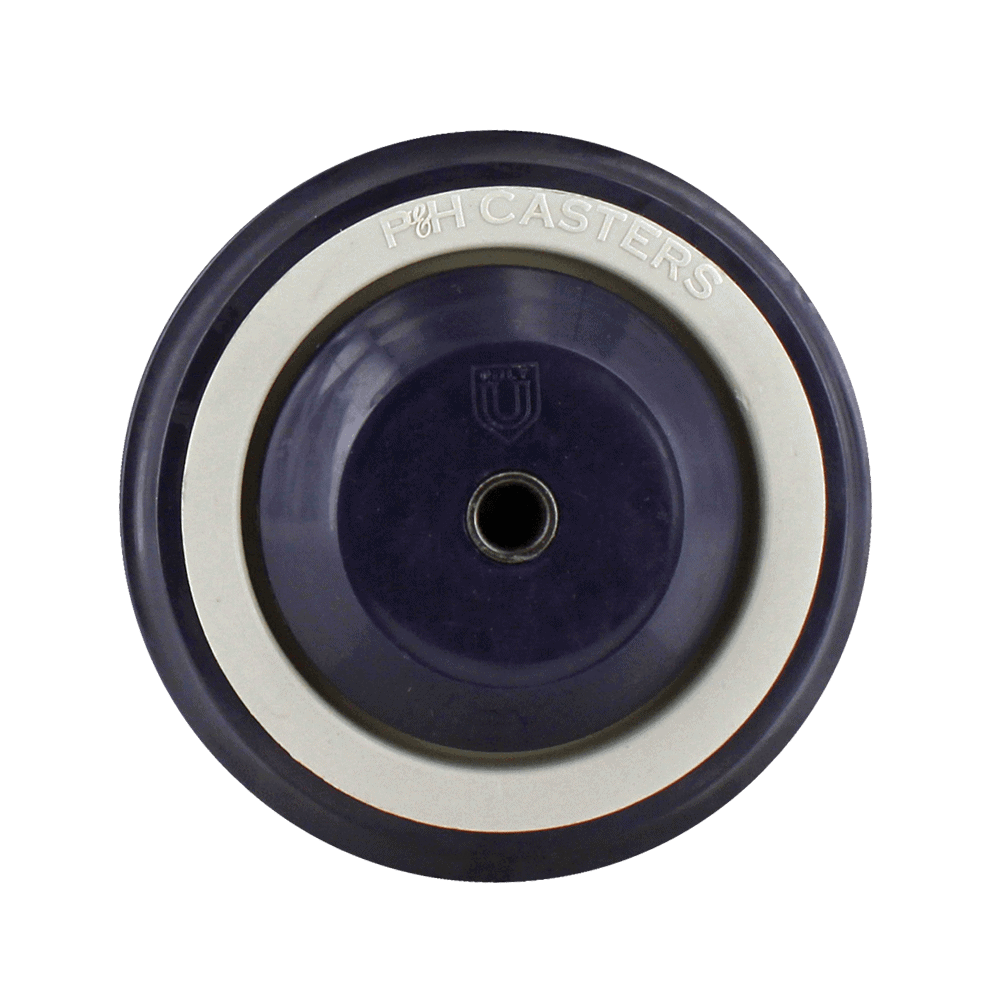 Heavy-duty caster wheel for industrial applications.