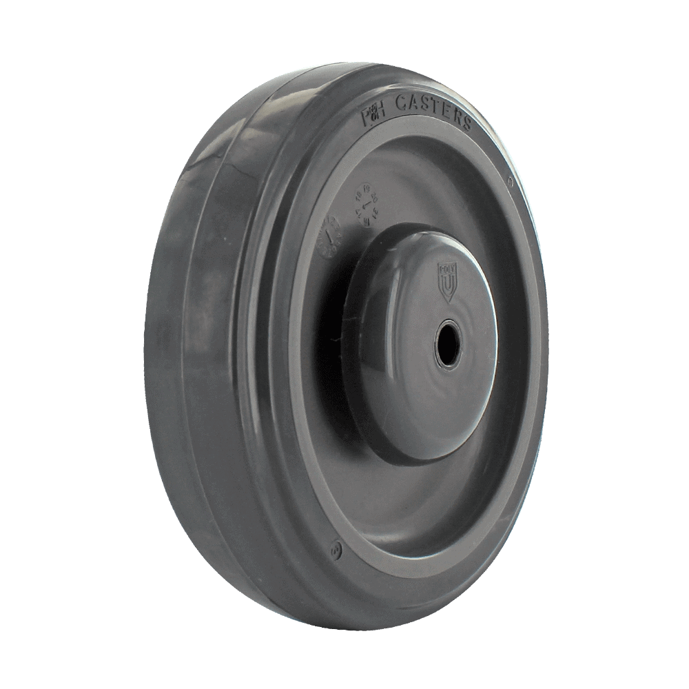 Wheel for industrial carts and equipment.