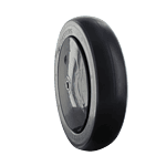 Heavy-duty black caster wheel for industrial applications.