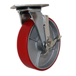 Industrial caster wheel for heavy equipment and machinery.