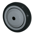 Wheel for industrial carts and equipment.