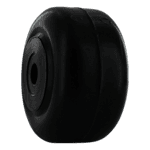 Heavy-duty black caster wheel for industrial applications.