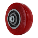Red P&H Casters wheel for industrial equipment.