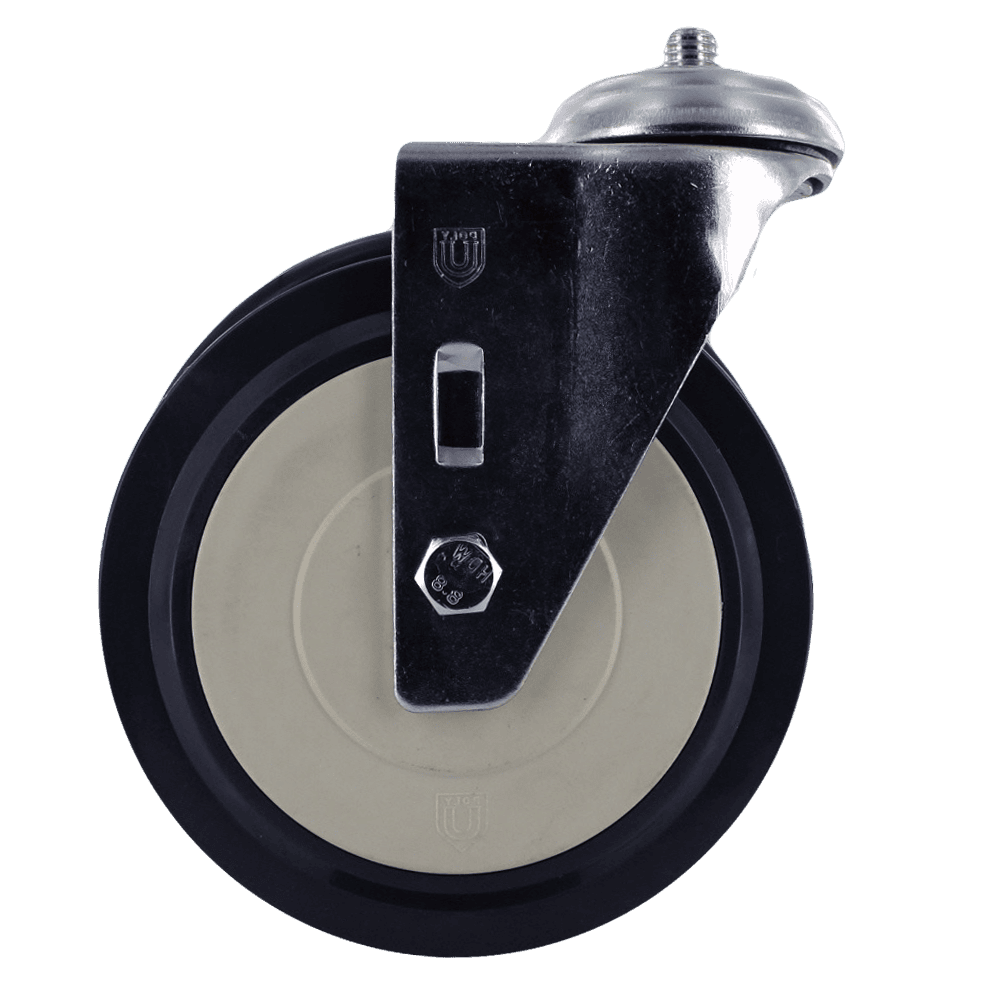Industrial caster wheel for heavy loads and smooth mobility.