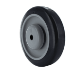 Heavy-duty caster wheel for industrial carts and equipment.
