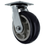 Industrial caster wheel for heavy equipment and furniture.