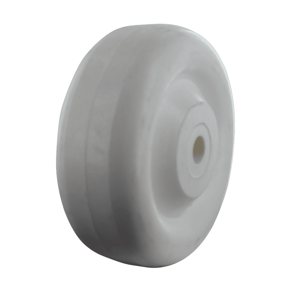 Wheel for industrial carts and equipment.