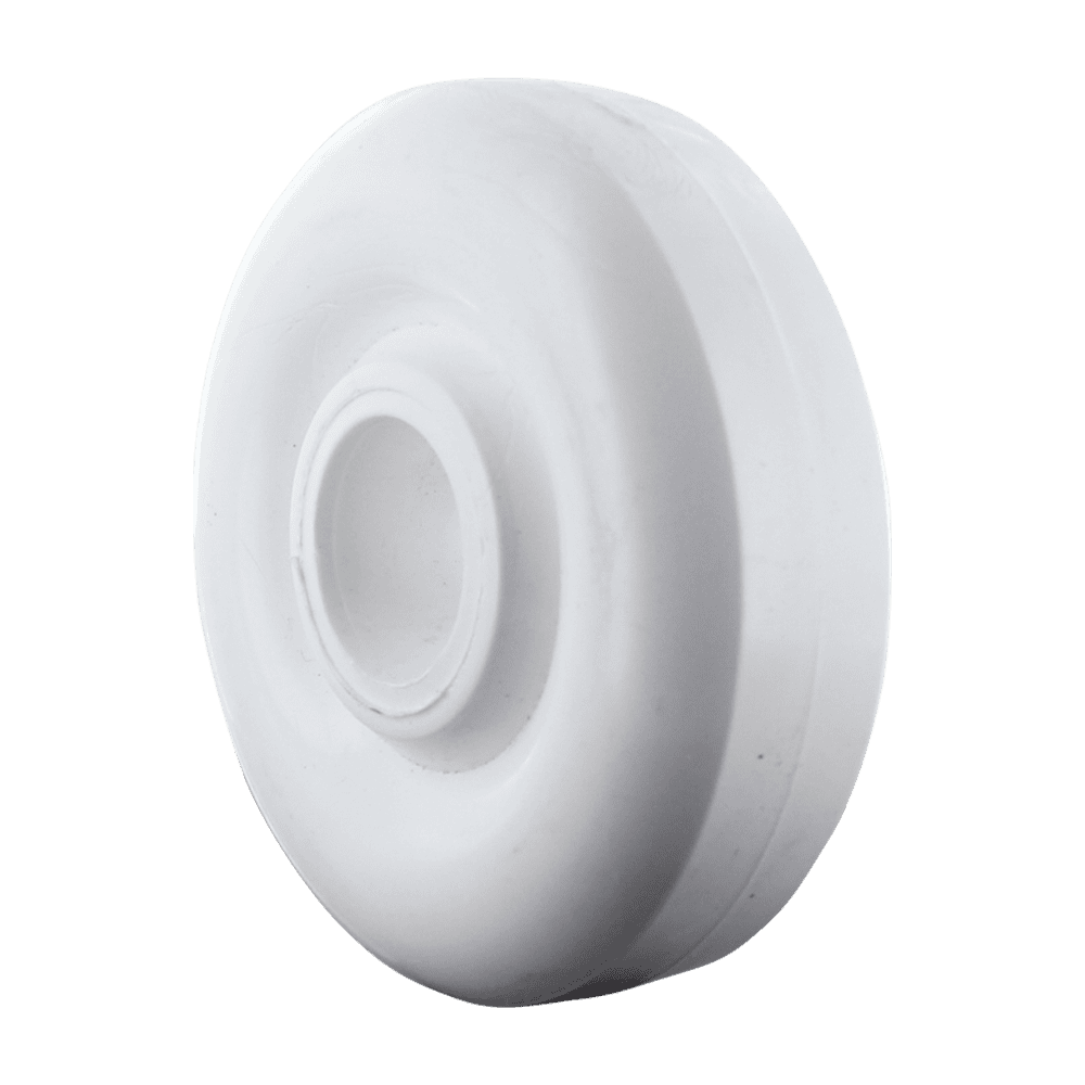 P&H Casters white caster wheel for industrial applications.