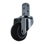 Industrial caster wheel with mounting plate for heavy-duty equipment.