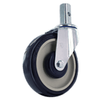 Wheel caster for industrial equipment and furniture.
