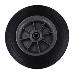 Wheel for industrial carts and equipment.