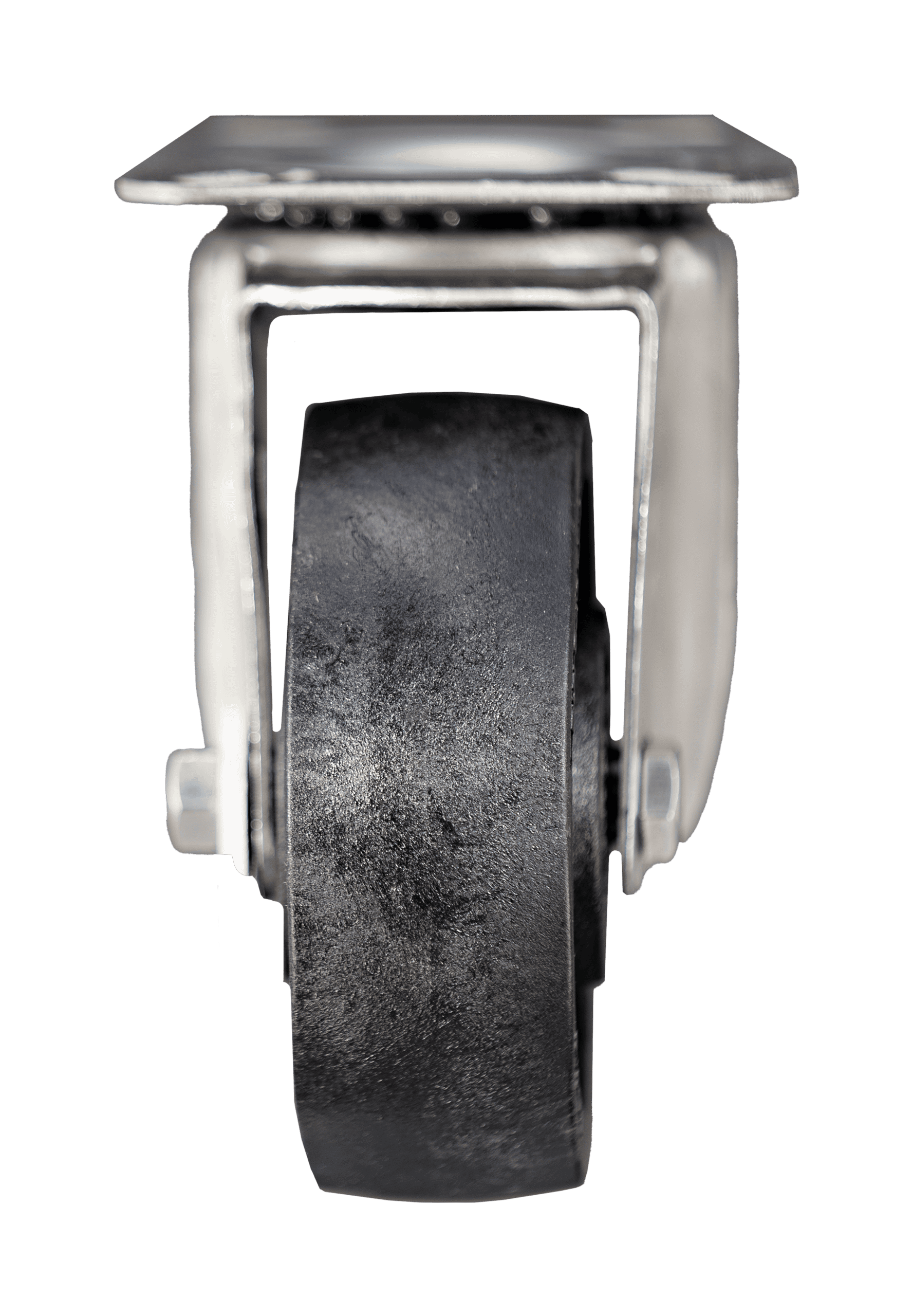 Wheel caster for industrial applications and equipment.