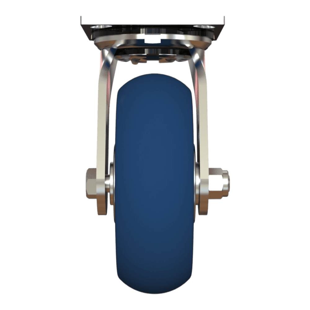 Industrial caster wheel for heavy loads and smooth mobility.