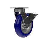Quality blue caster wheel for industrial applications.