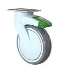 Heavy-duty caster wheel for industrial equipment and furniture.