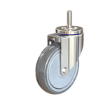 Industrial caster wheel with locking for heavy-duty applications.