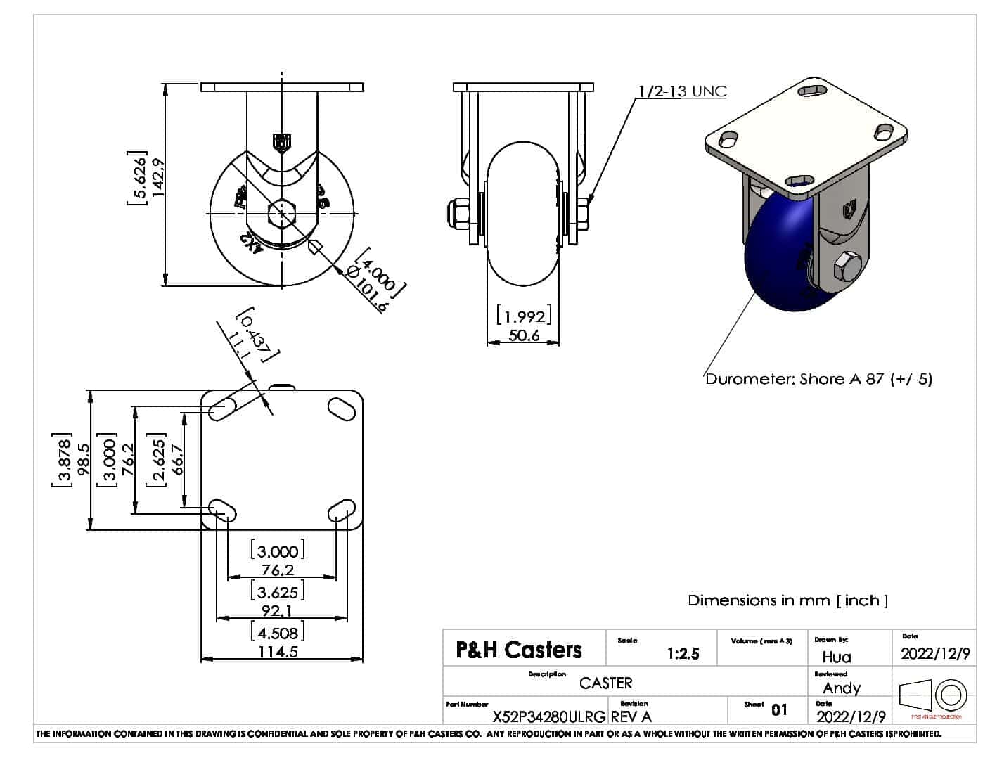 High-Quality P&H Casters for Durable Mobility.