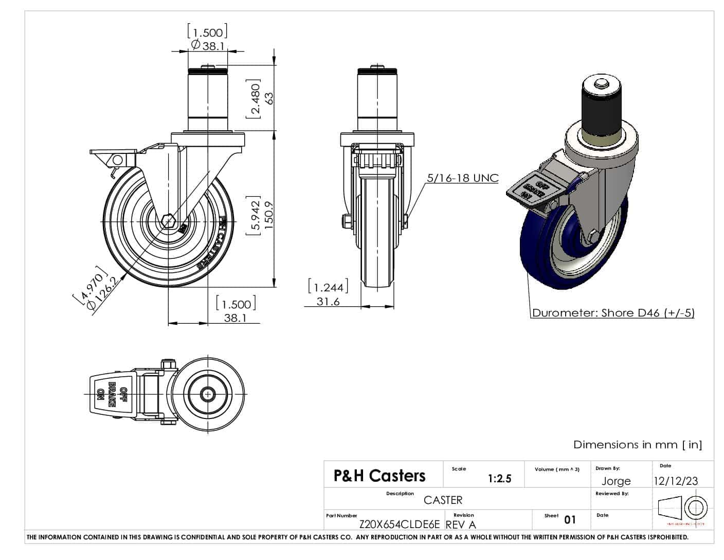 Heavy-Duty P&H Casters for Industrial Equipment and Material Handling.