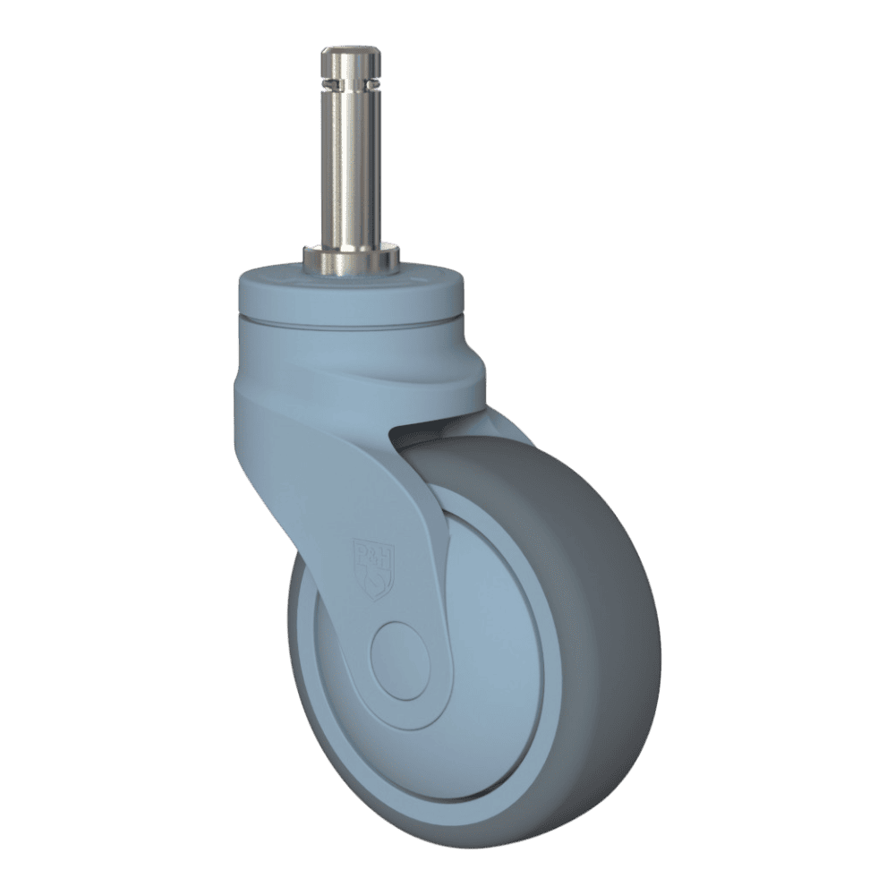 Casters for industrial equipment and furniture.