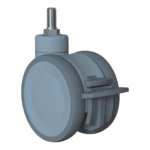 Heavy-duty caster wheel for industrial applications.