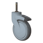 Heavy-duty caster wheel for industrial equipment and furniture.