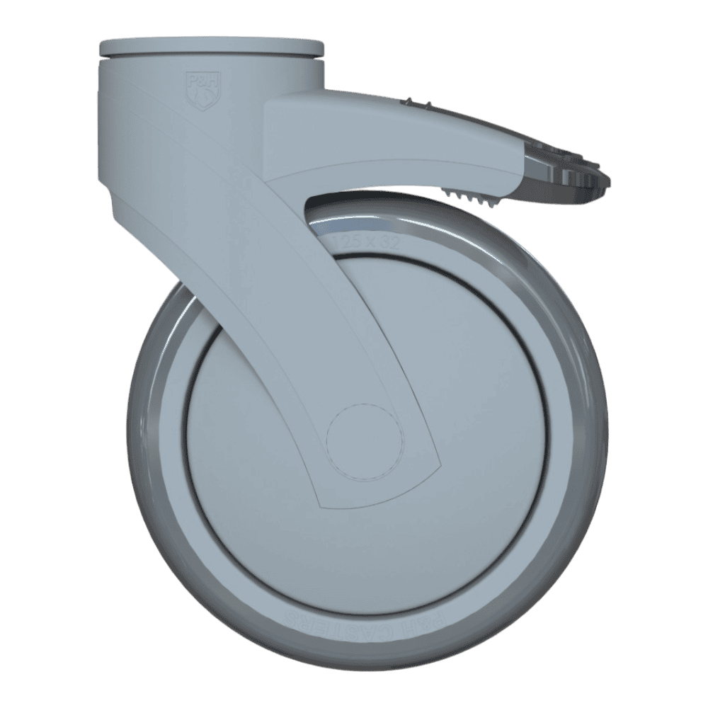 Heavy-duty caster wheel for industrial applications by P&H Casters.