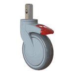 High-quality caster wheel with brake for industrial applications.