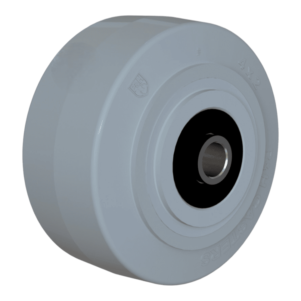 4-inch ElastoPro TPE caster wheel with 1/2" bore for industrial use.