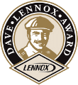Dave Lennox Award logo featuring a portrait of a person wearing a cap, with the word "LENNOX" inside a diamond shape below.