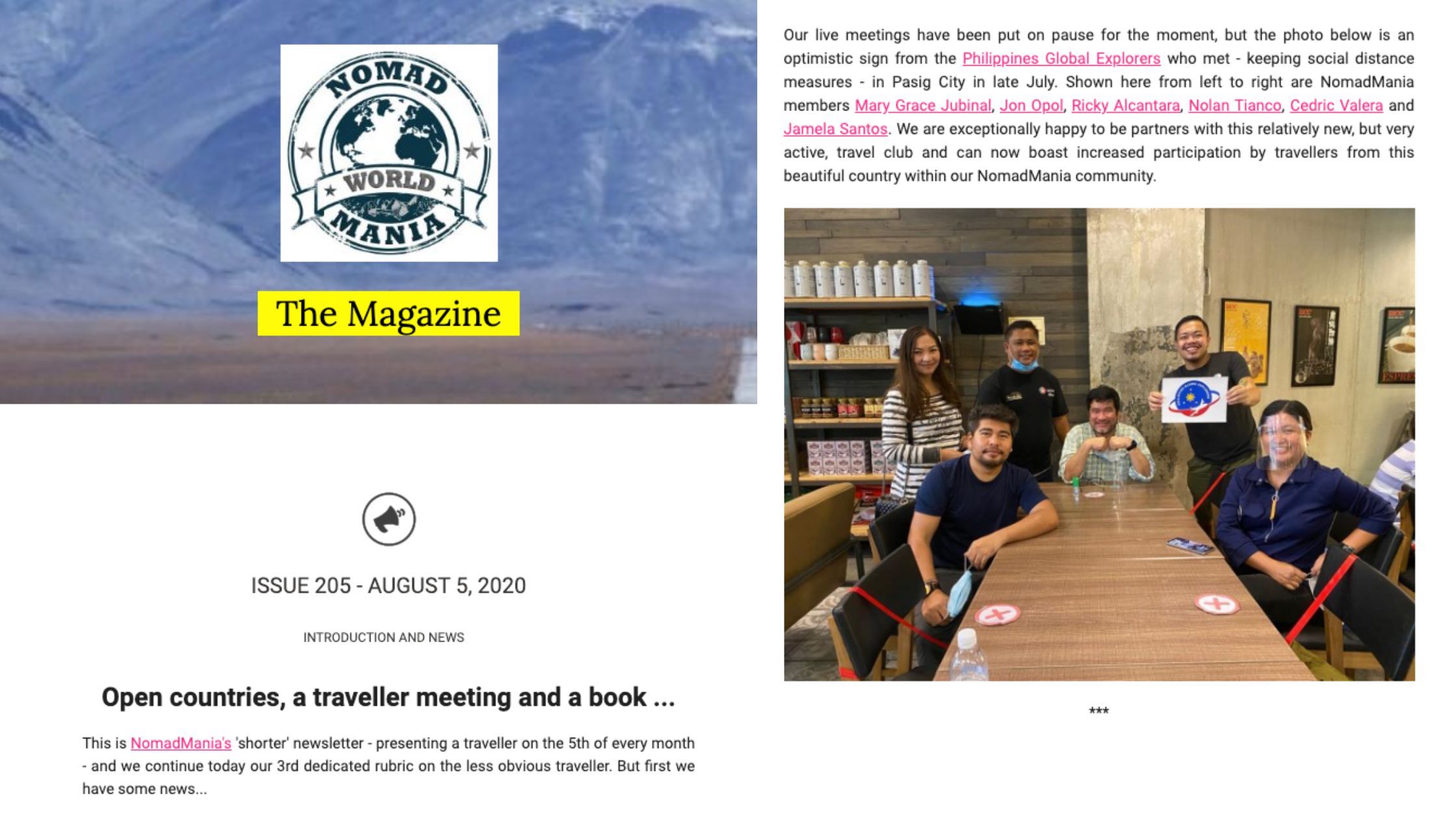 Nomadmania Magazine Feature August 2020