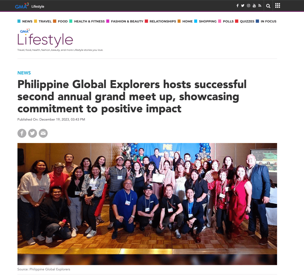 GMA Lifestyle feature PGE AGM Dec 2023