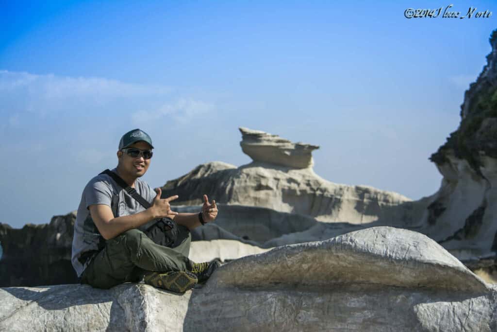 Lino Jubilan at the Rock Formations in Ilocos