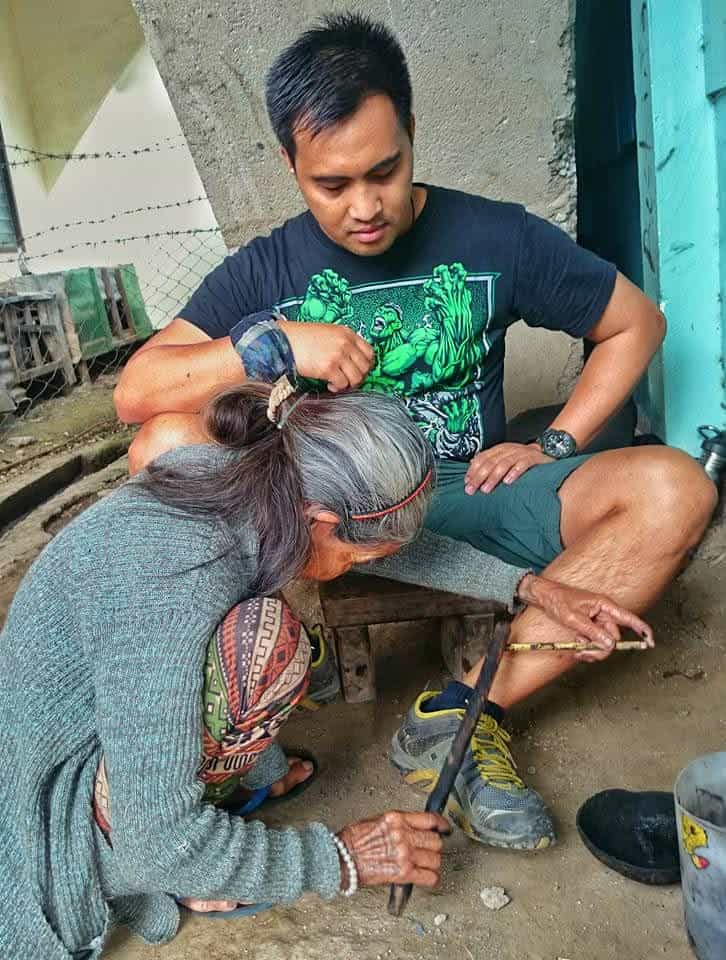 Tattoo session with Apo Whang Od in Benguet