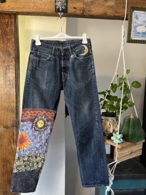 Jeansy Carhartt WIP Custom Flowers 00s