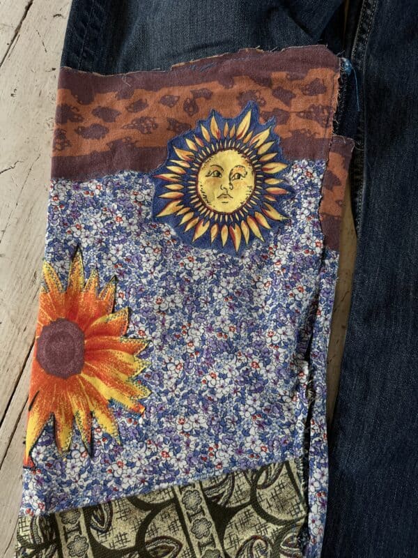 Jeansy Carhartt WIP Custom Flowers 00s - obrazek 8