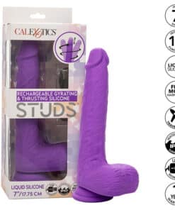 CALEXOTICS - STUDS VIBRADOR RECARGABLE Y GIRATORIO 10 VIBRACIONES VIOLETA