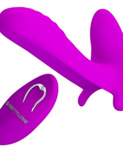 PRETTY LOVE – MASAJEADOR & VIBRADOR 12 VIBRACIONES CONTROL REMOTO MORADO - intimamenities.com