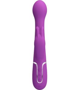 PRETTY LOVE – DEJON VIBRADOR RABBIT MULTIFUNCIÓN 3 EN 1 MORADO - intimamenities.com